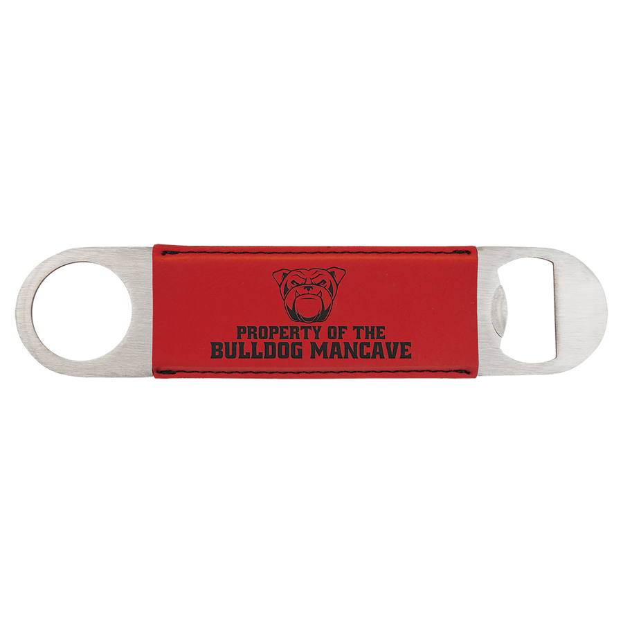 1 1/2" x 7" Laserable Leatherette Bottle Opener Collection
