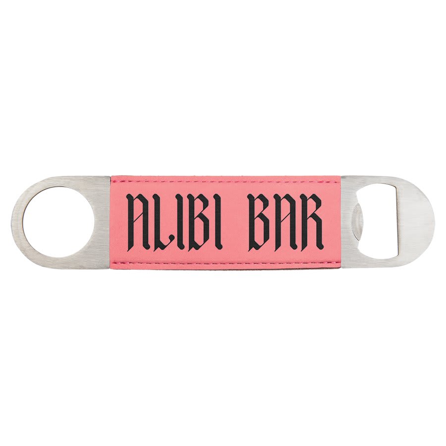 1 1/2" x 7" Laserable Leatherette Bottle Opener Collection