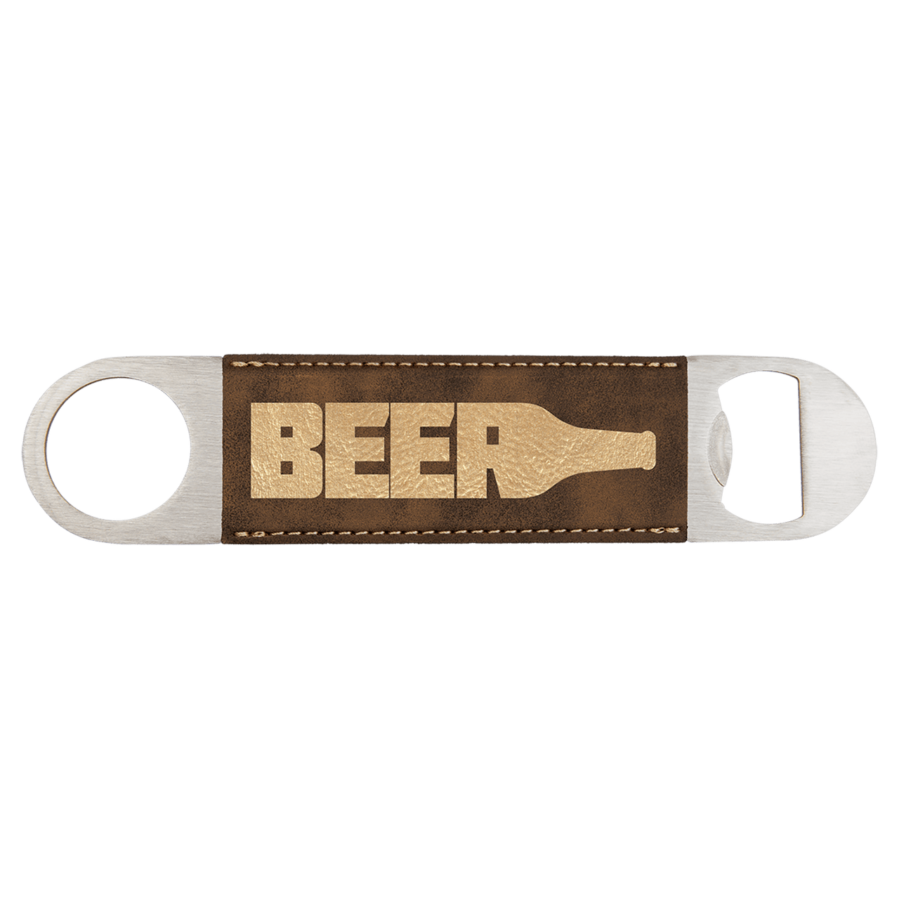 1 1/2" x 7" Laserable Leatherette Bottle Opener Collection