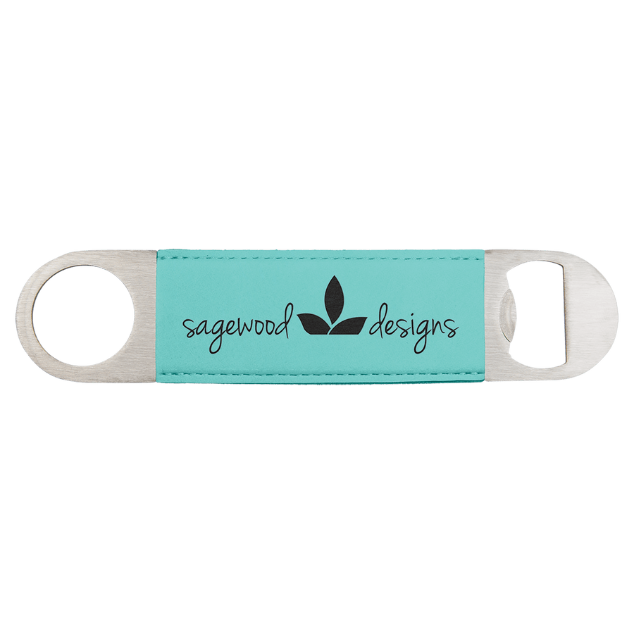 1 1/2" x 7" Laserable Leatherette Bottle Opener Collection