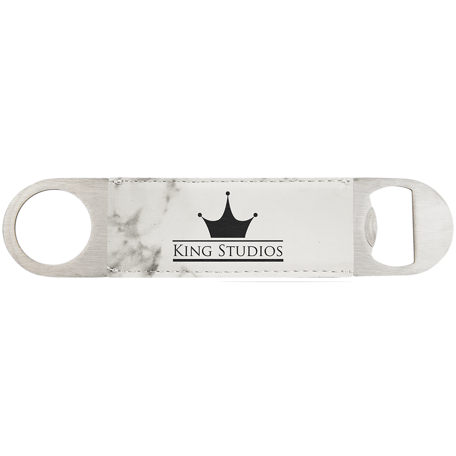 1 1/2" x 7" Laserable Leatherette Bottle Opener Collection