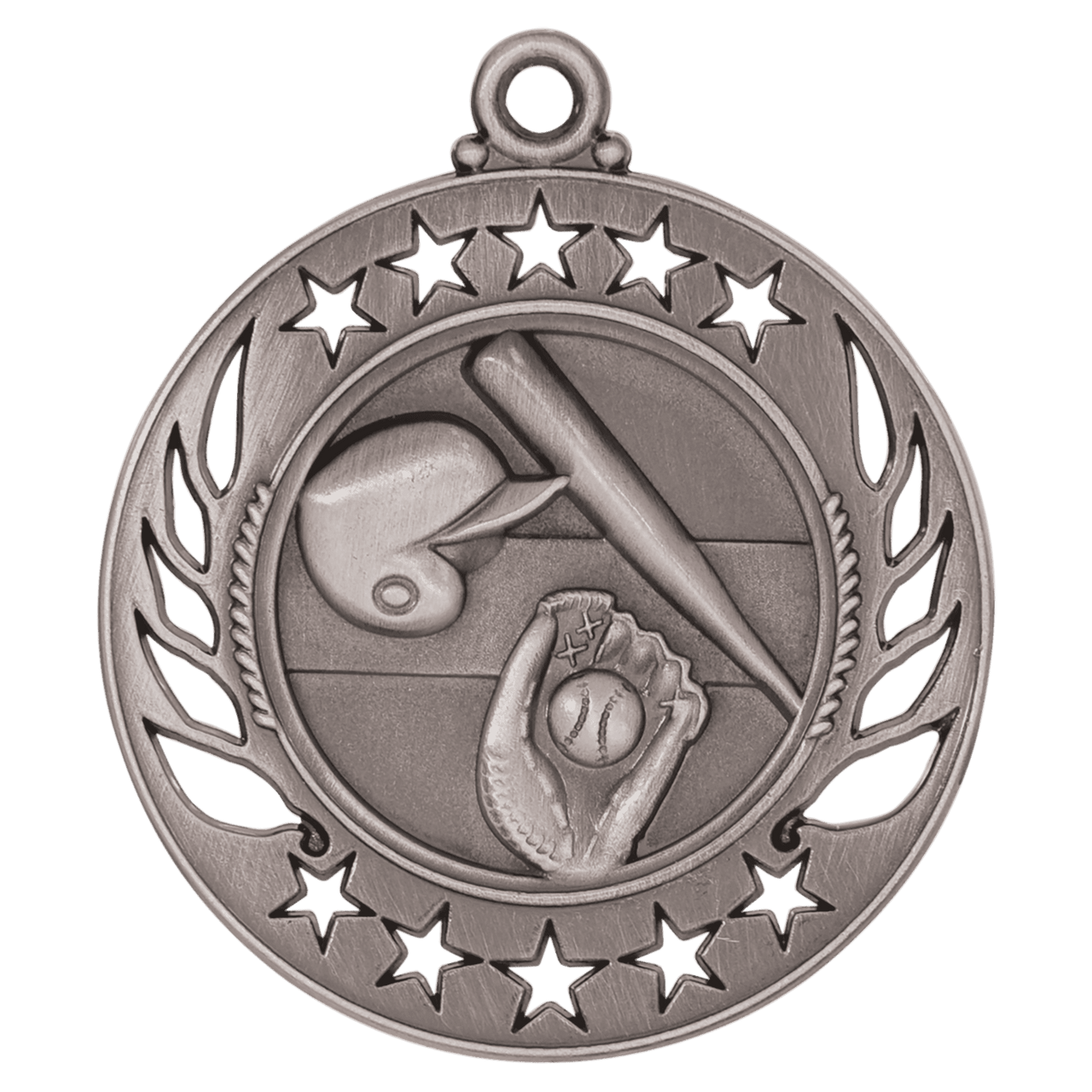 2 1/4" Antique Gold Baseball/Softball Galaxy Medal