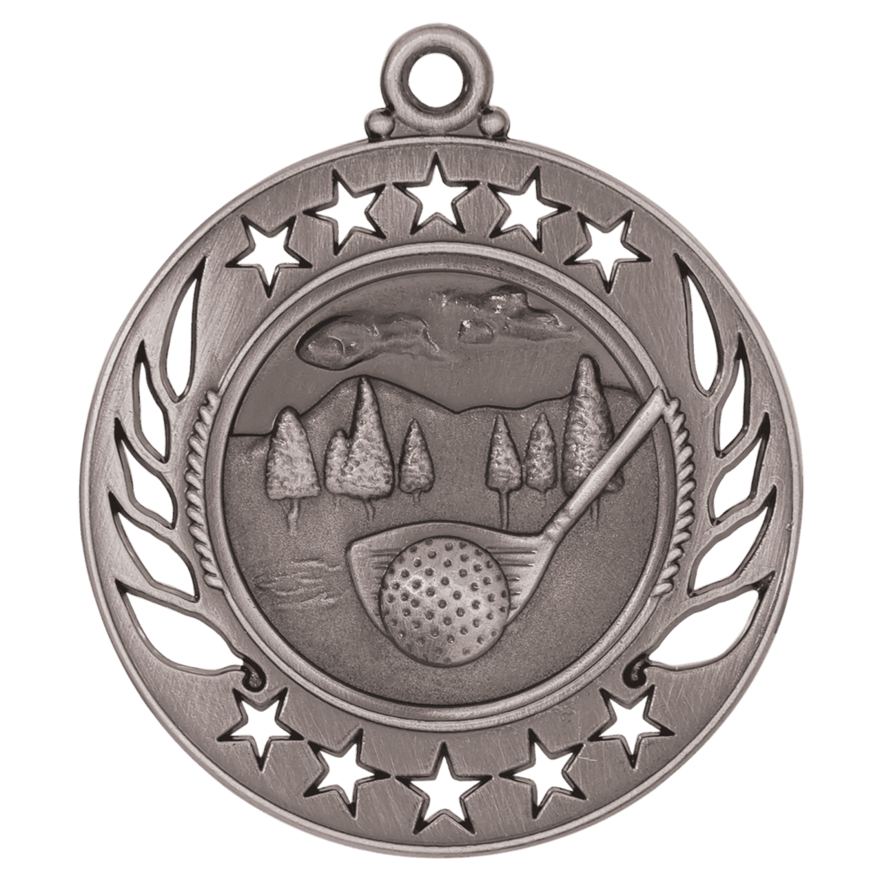 2 1/4" Antique Bronze Golf Galaxy Medal