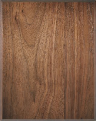 9" x 12" Round Corner Raised Face Genuine Walnut Plaque