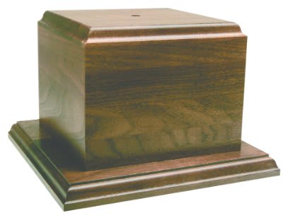7 1/2" x 5" Genuine Walnut Cup Base