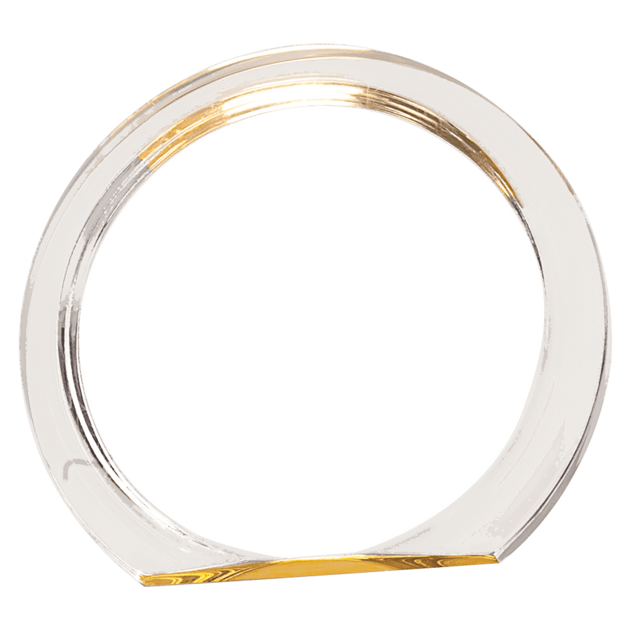 6 3/8" Blue Round Halo Acrylic