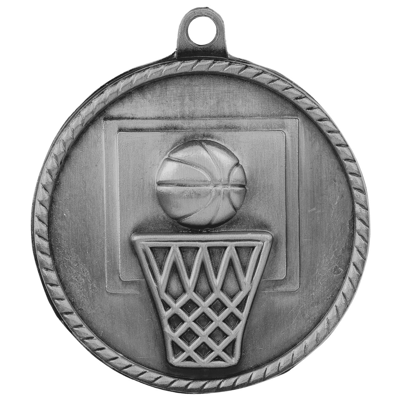 2" Antique Gold Basketball High Relief Medal