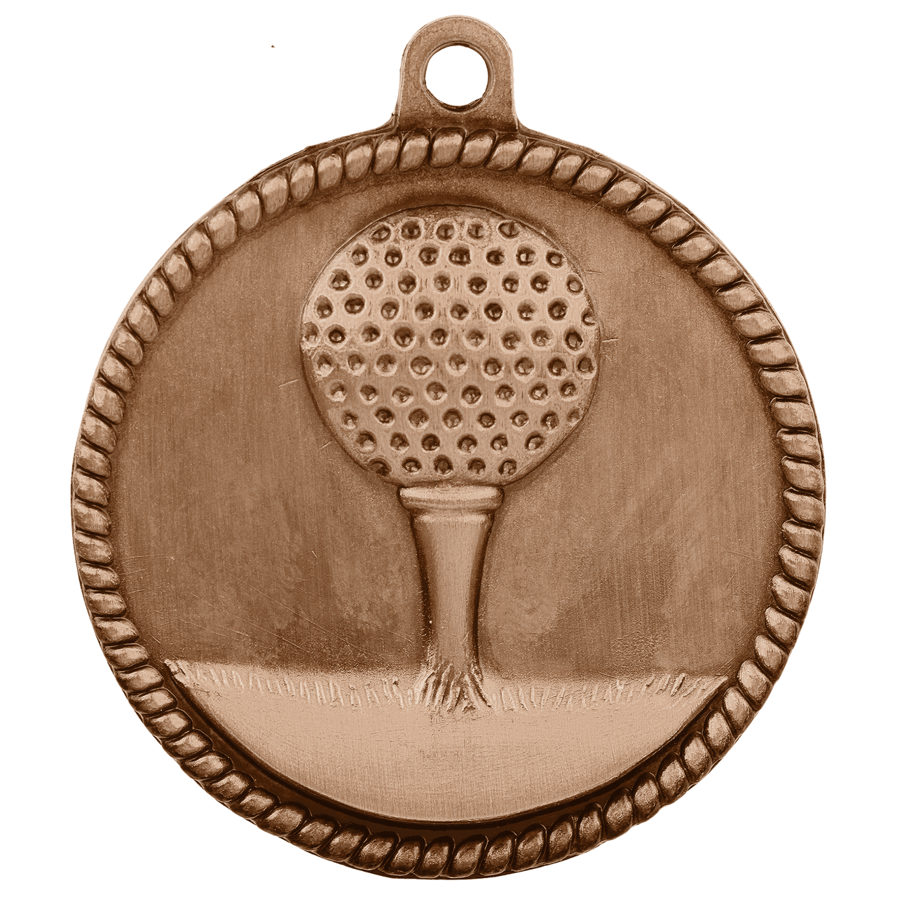 2" Antique Silver Golf High Relief Medal