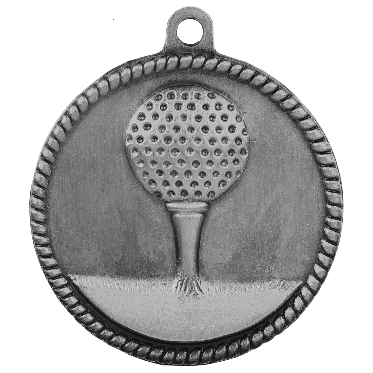 2" Antique Silver Golf High Relief Medal