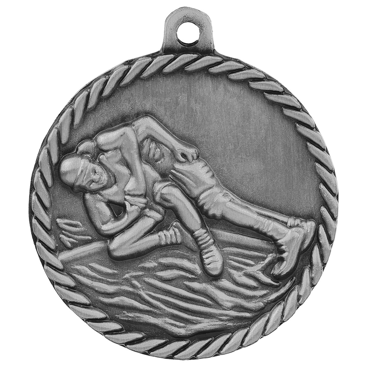 2" Antique Gold Wrestling High Relief Medal