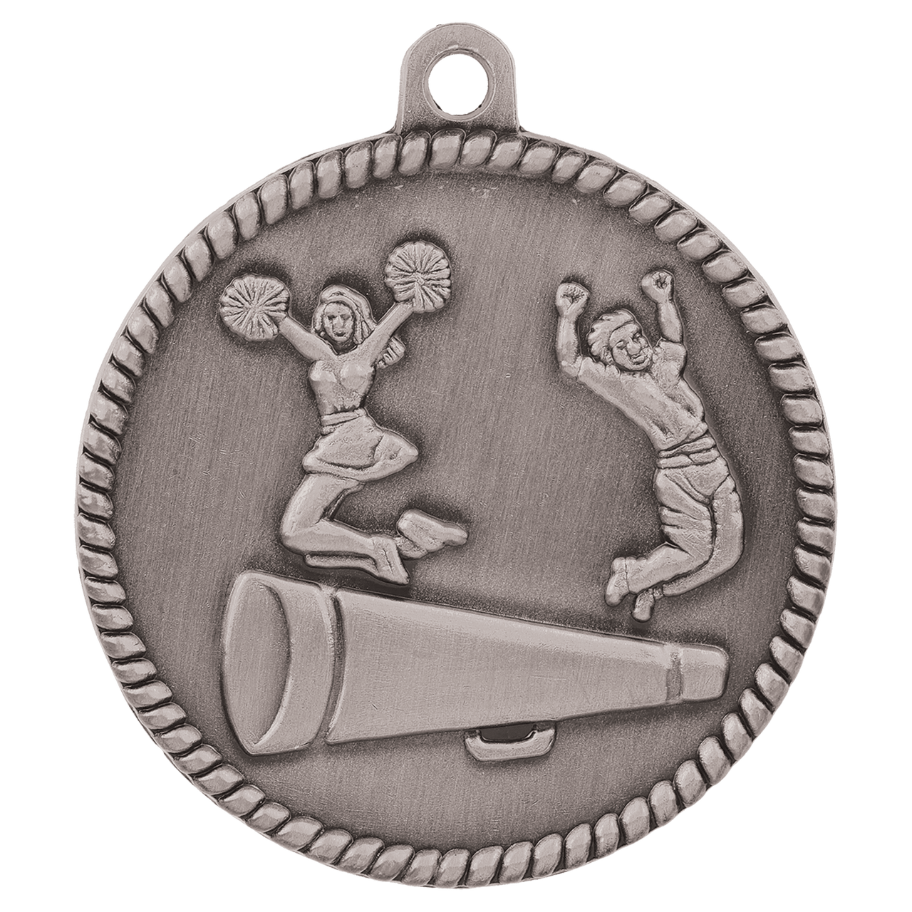 2" Antique Bronze Cheer High Relief Medal