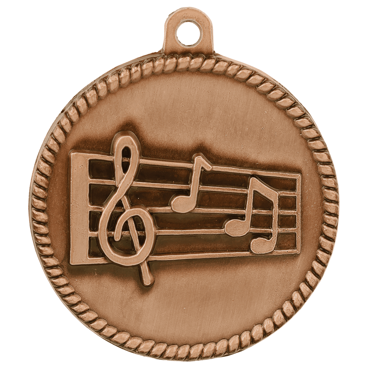 2" Antique Silver Music High Relief Medal
