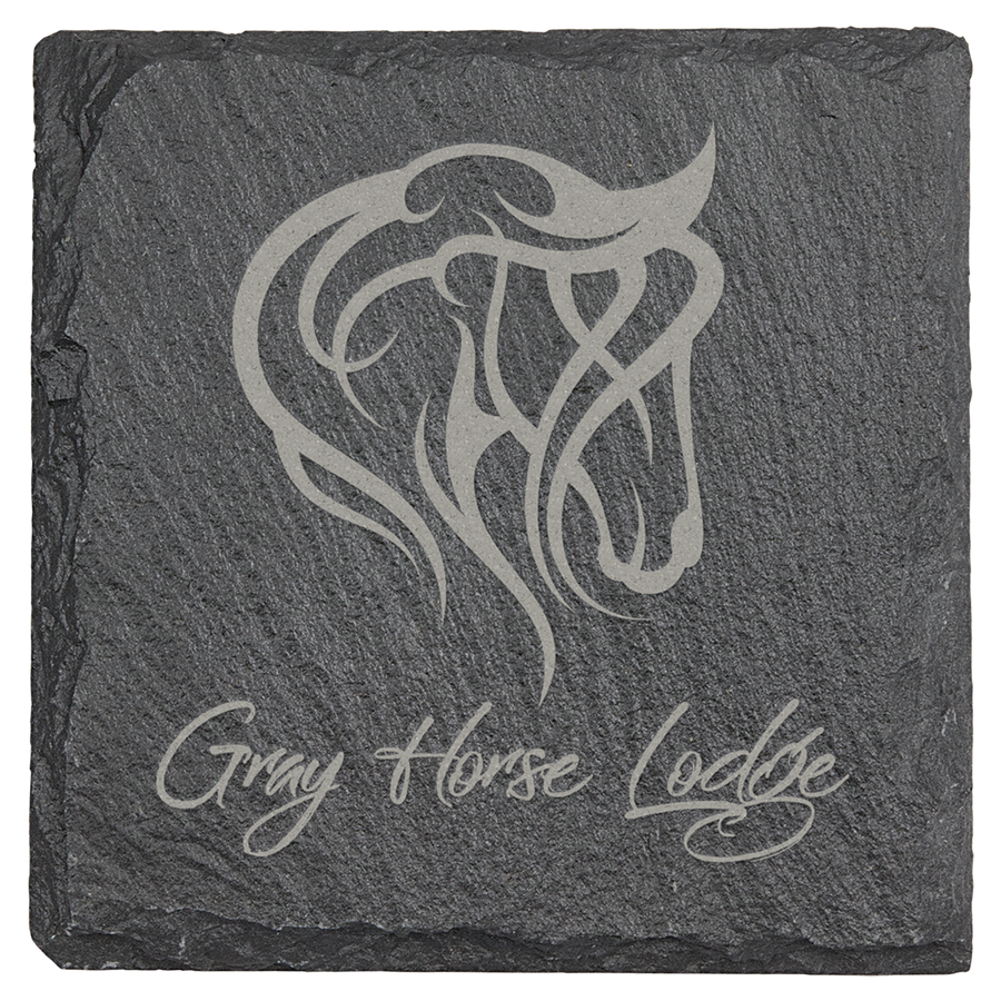4" x 4" Square Slate Coaster