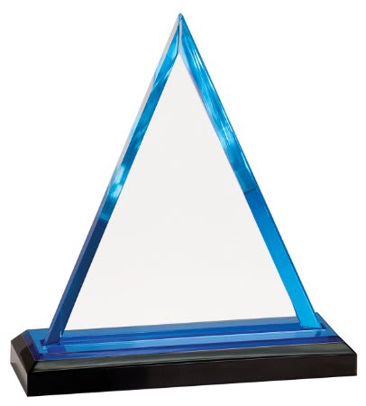 8 3/4" Blue Triangle Impress Acrylic