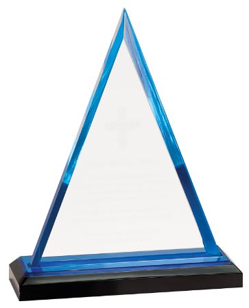 8 3/4" Blue Triangle Impress Acrylic