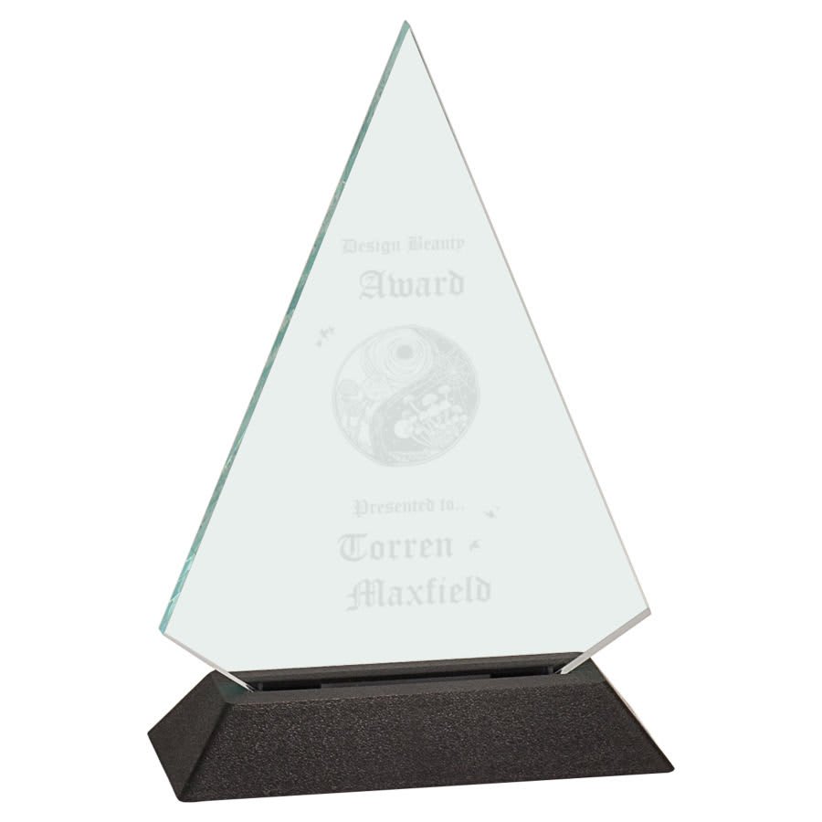 5" x 7" Jade Triangle Pop-In Acrylic (Base not included)