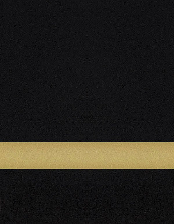 24" x 24" x .020" Gloss Black/Gold Duets Flexible Contours Plastic