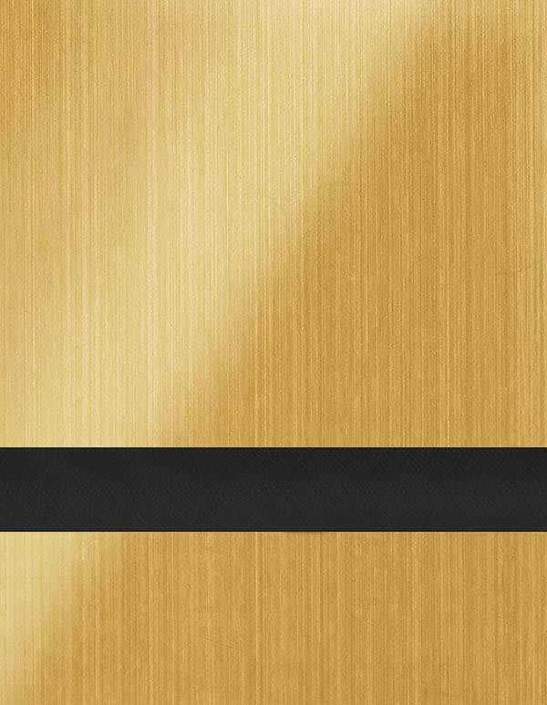 12" x 24" x .020" Brushed Gold/Black with 3M Adhesive Duets Flexible Contours