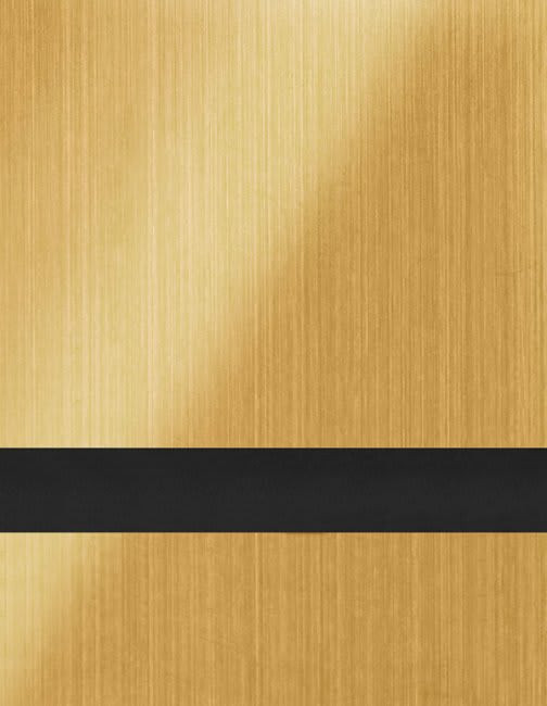12" x 24" x 1/16" Brushed Gold/Black Duets Laser Indoor Plastic