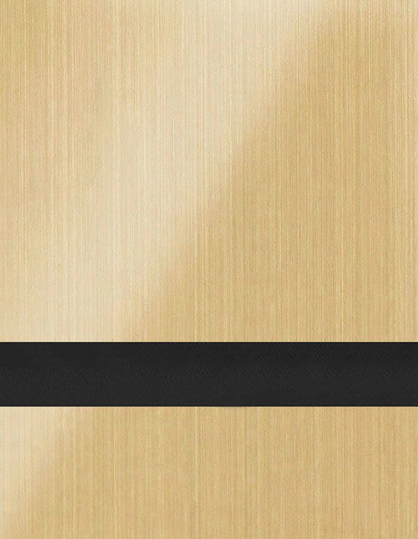 Undersize 1/16" Brushed Satin Gold/Black Duets Laser Indoor Plastic