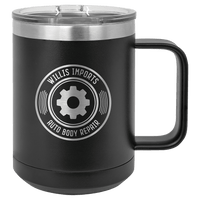 Thumbnail for Polar Camel 15 oz. Black Vacuum Insulated Mug with Slider Lid