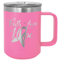 Thumbnail for Polar Camel 15 oz. Pink Vacuum Insulated Mug with Slider Lid