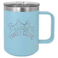 Thumbnail for Polar Camel 15 oz. Light Blue Vacuum Insulated Mug with Slider Lid