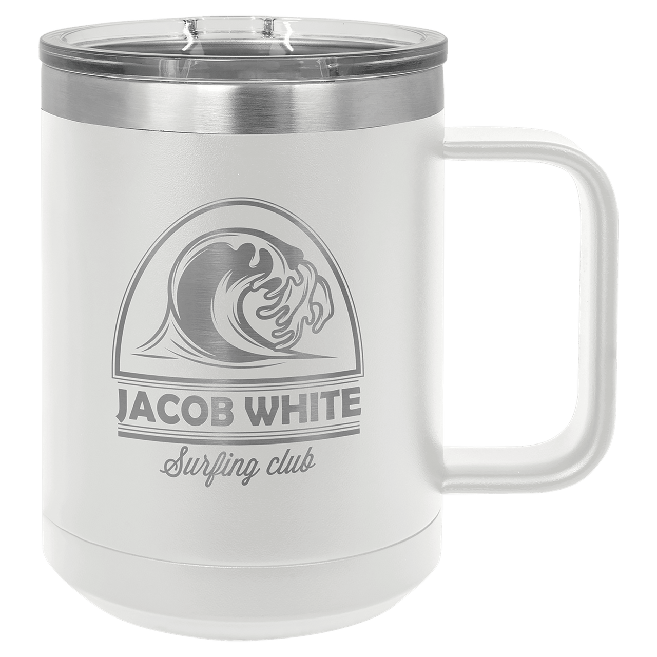 Polar Camel 15 oz. White Vacuum Insulated Mug with Slider Lid