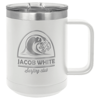 Thumbnail for Polar Camel 15 oz. White Vacuum Insulated Mug with Slider Lid