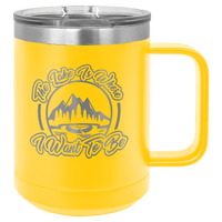 Thumbnail for Polar Camel 15 oz. Yellow Vacuum Insulated Mug with Slider Lid