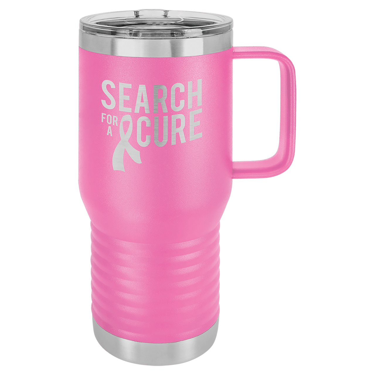 Polar Camel 20 oz. Pink Vacuum Insulated Travel Mug with Slider Lid