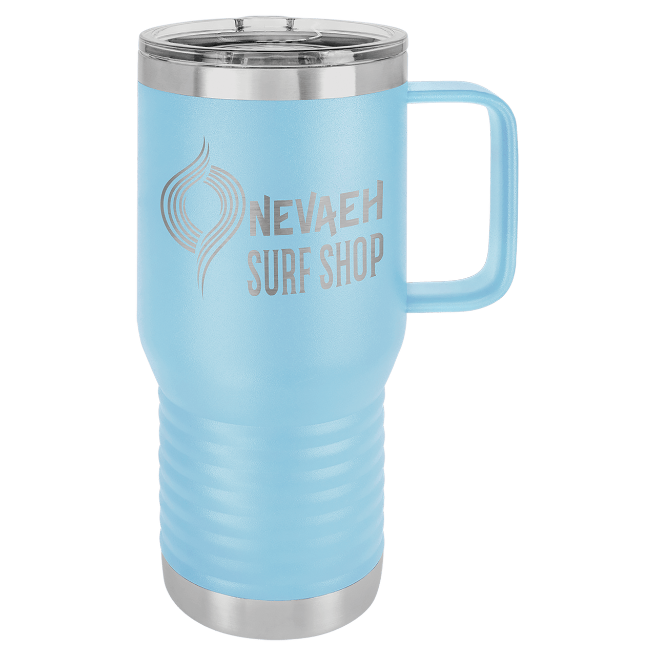 Polar Camel 20 oz. Light Blue Vacuum Insulated Travel Mug with Slider Lid