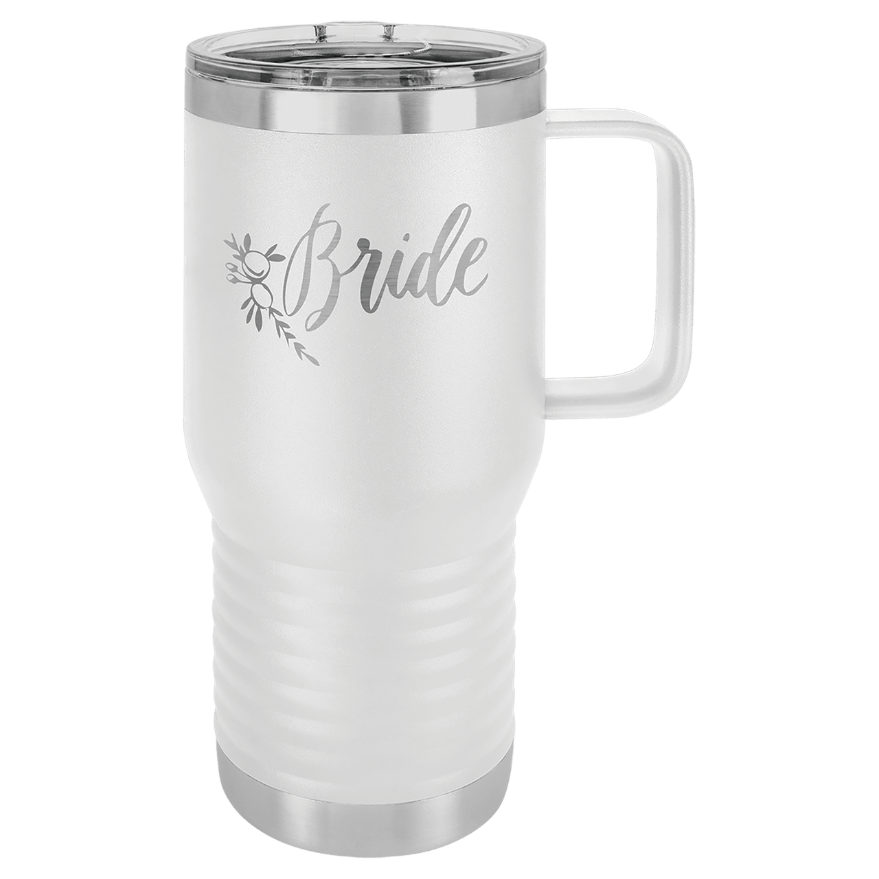 Polar Camel 20 oz. White Vacuum Insulated Travel Mug with Slider Lid