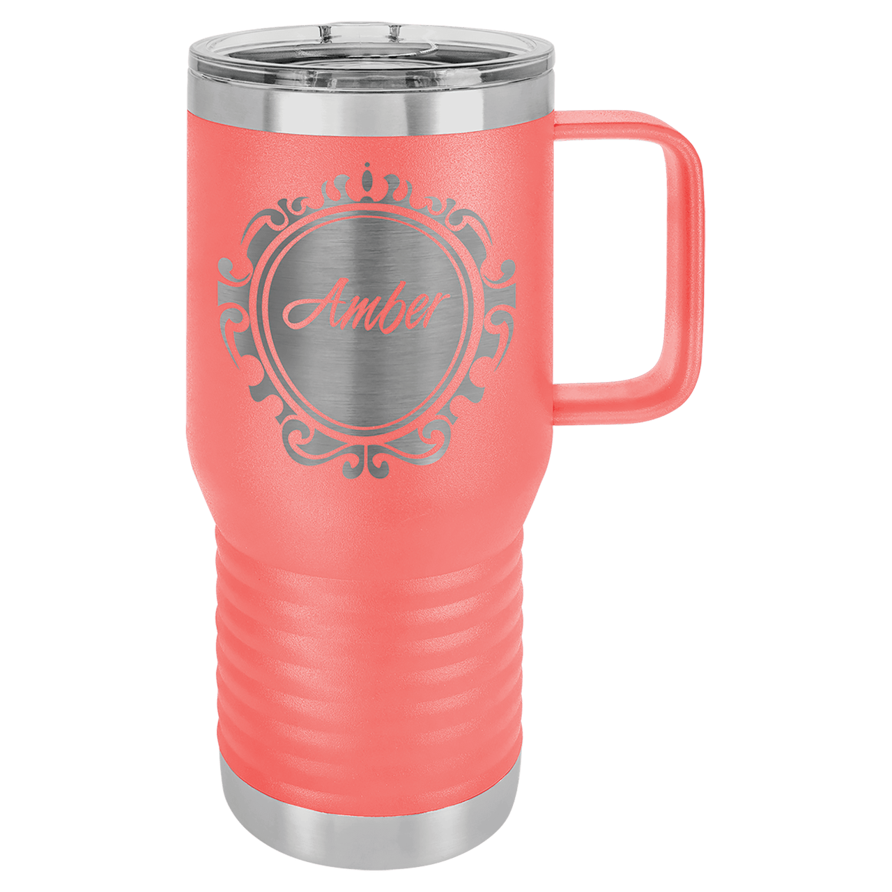 Polar Camel 20 oz. Coral Vacuum Insulated Travel Mug with Slider Lid