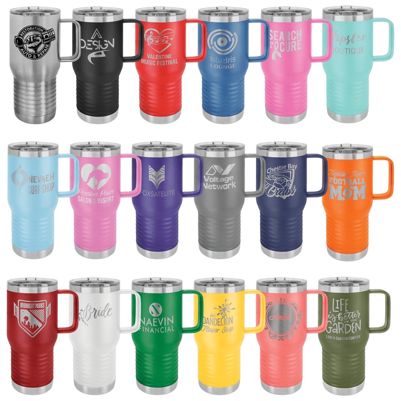 Polar Camel 20 oz. Vacuum Insulated Travel Mug with Slider Lid Sample Set