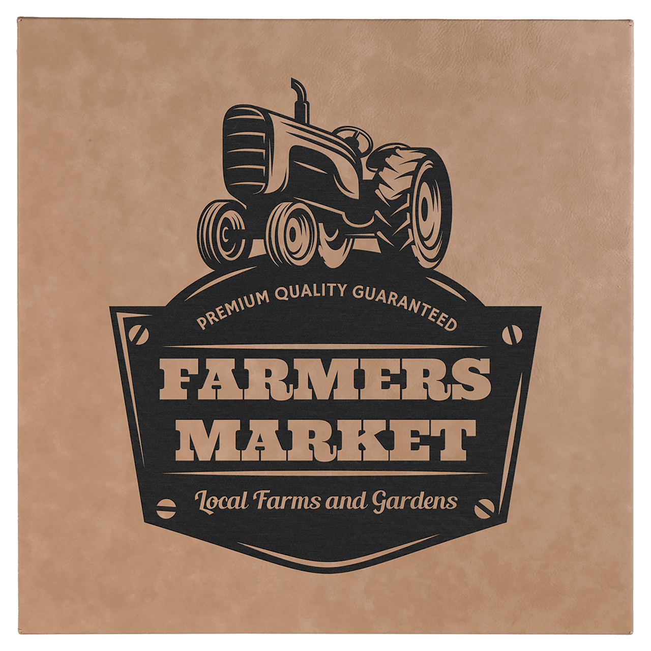 14" x 14" Teal Laserable Leatherette Wall Decor with Sawtooth Hanger