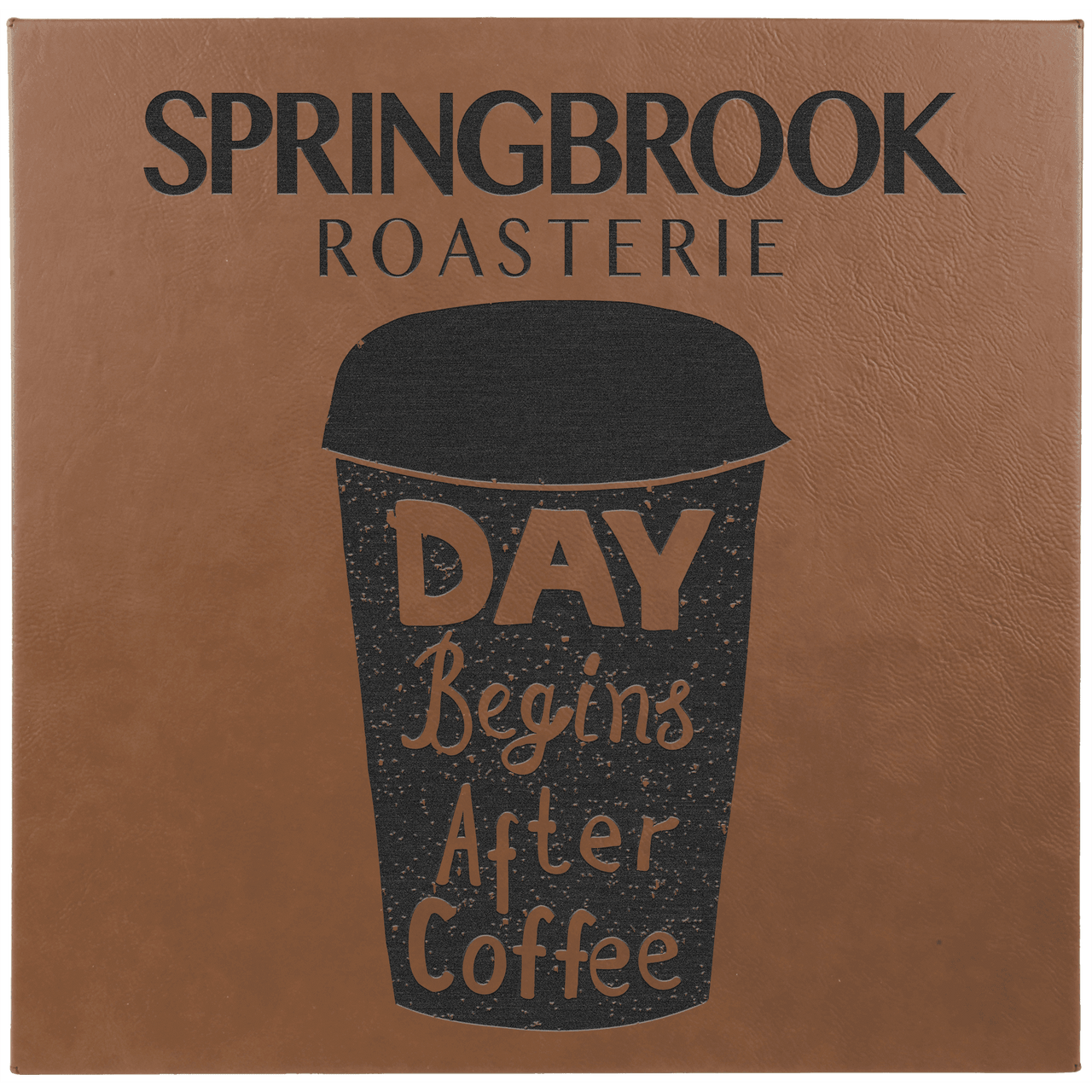 14" x 14" Teal Laserable Leatherette Wall Decor with Sawtooth Hanger