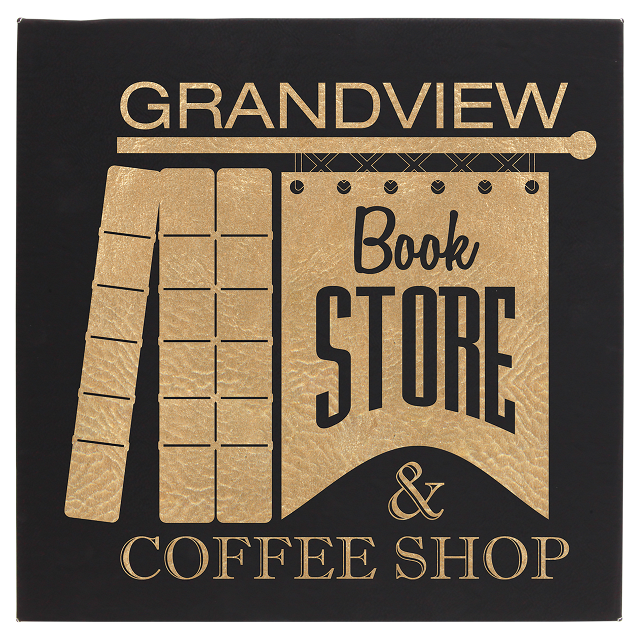 14" x 14" Teal Laserable Leatherette Wall Decor with Sawtooth Hanger