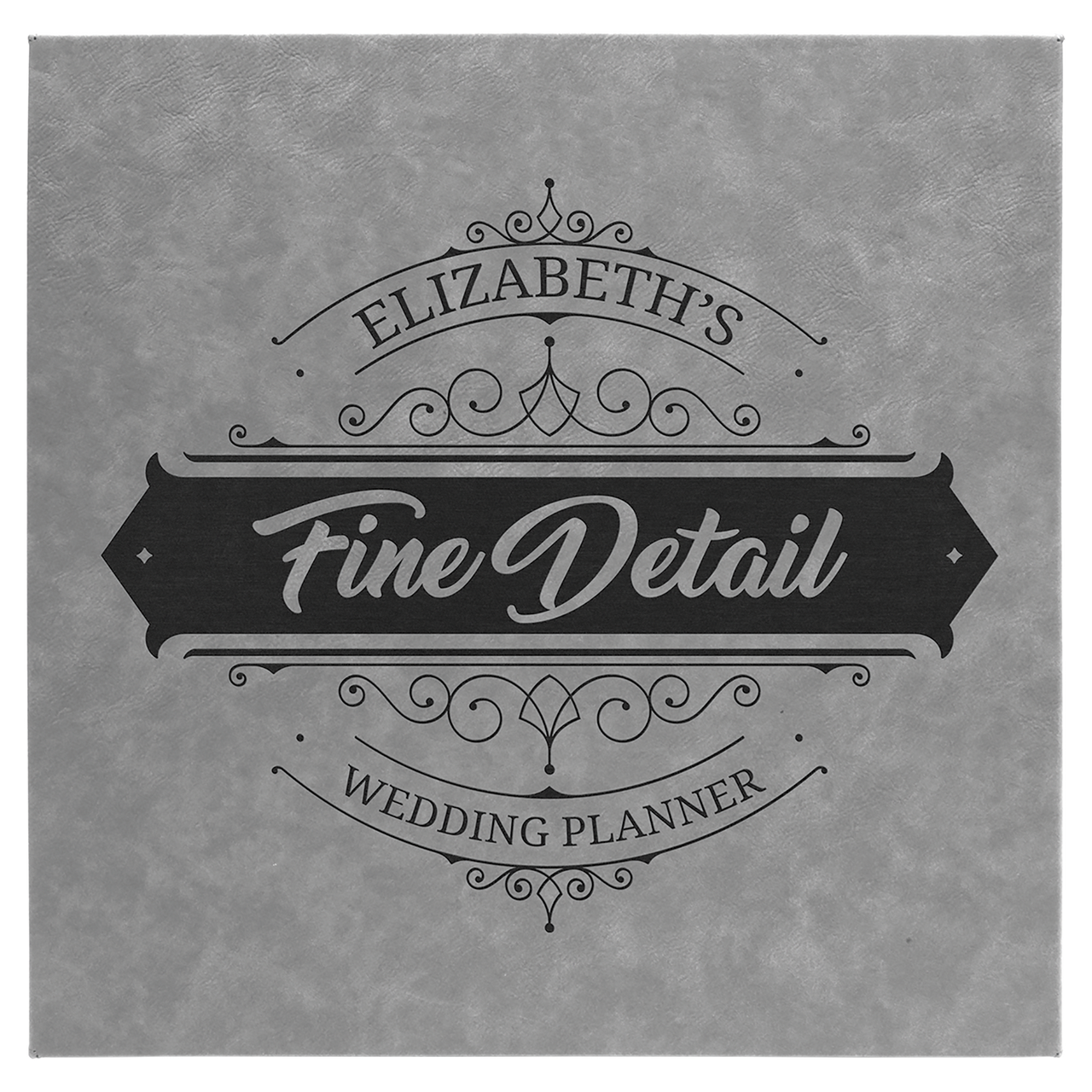 14" x 14" Teal Laserable Leatherette Wall Decor with Sawtooth Hanger