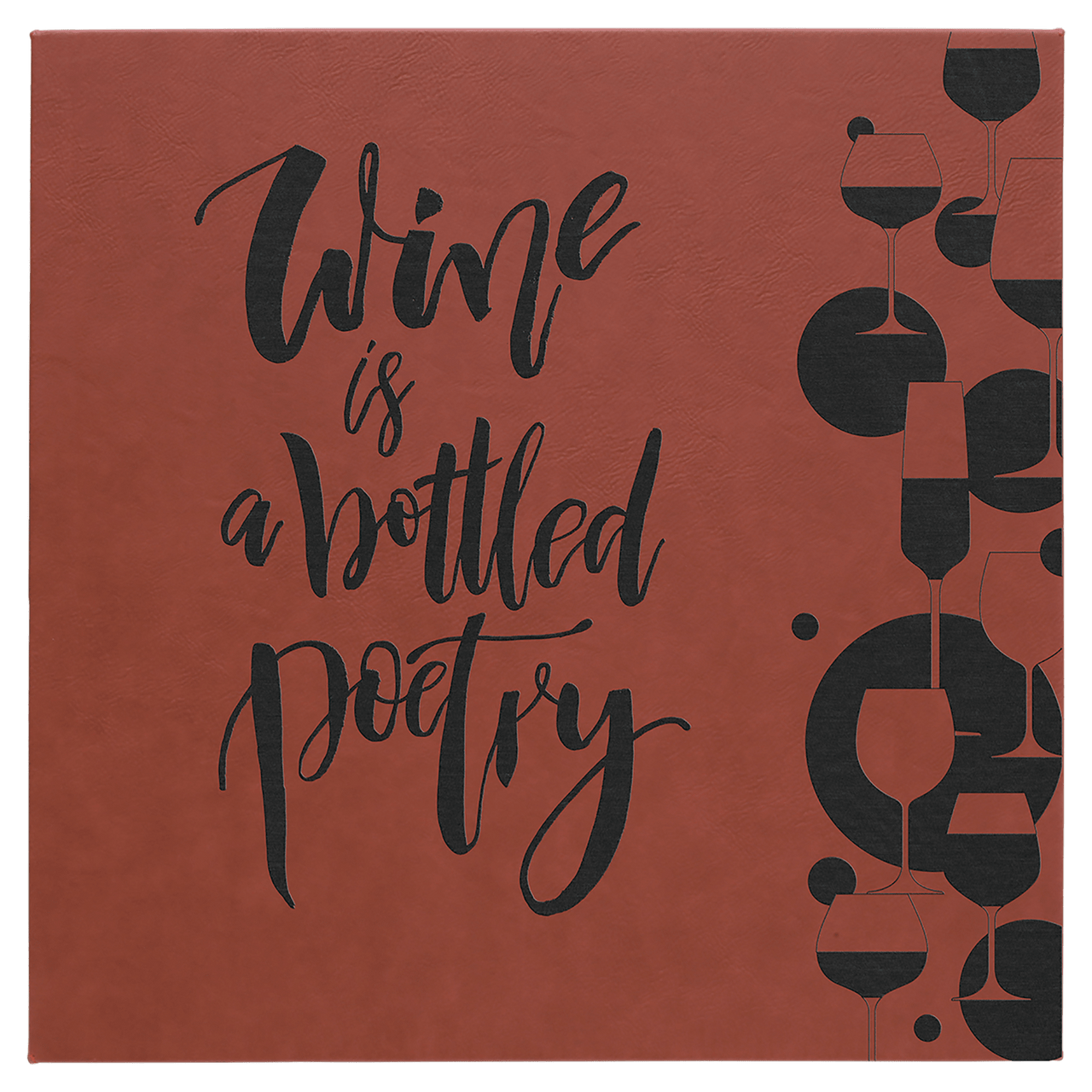 14" x 14" Teal Laserable Leatherette Wall Decor with Sawtooth Hanger