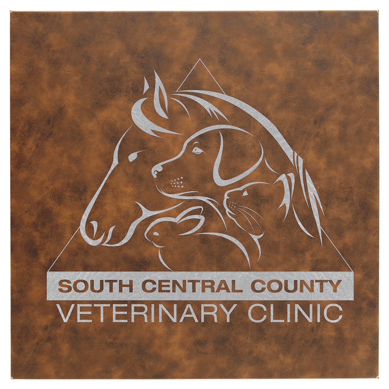 14" x 14" Teal Laserable Leatherette Wall Decor with Sawtooth Hanger