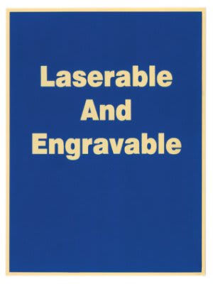 4" x 6" Blue/Gold Brass Plated Steel Plaque Plate