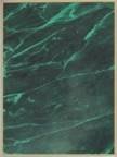 4" x 6" Green Marble/Gold Brass Plated Steel Plaque Plate