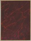 5" x 7" Red Marble/Gold Marbleized Brass Plated Steel Plaque Plate
