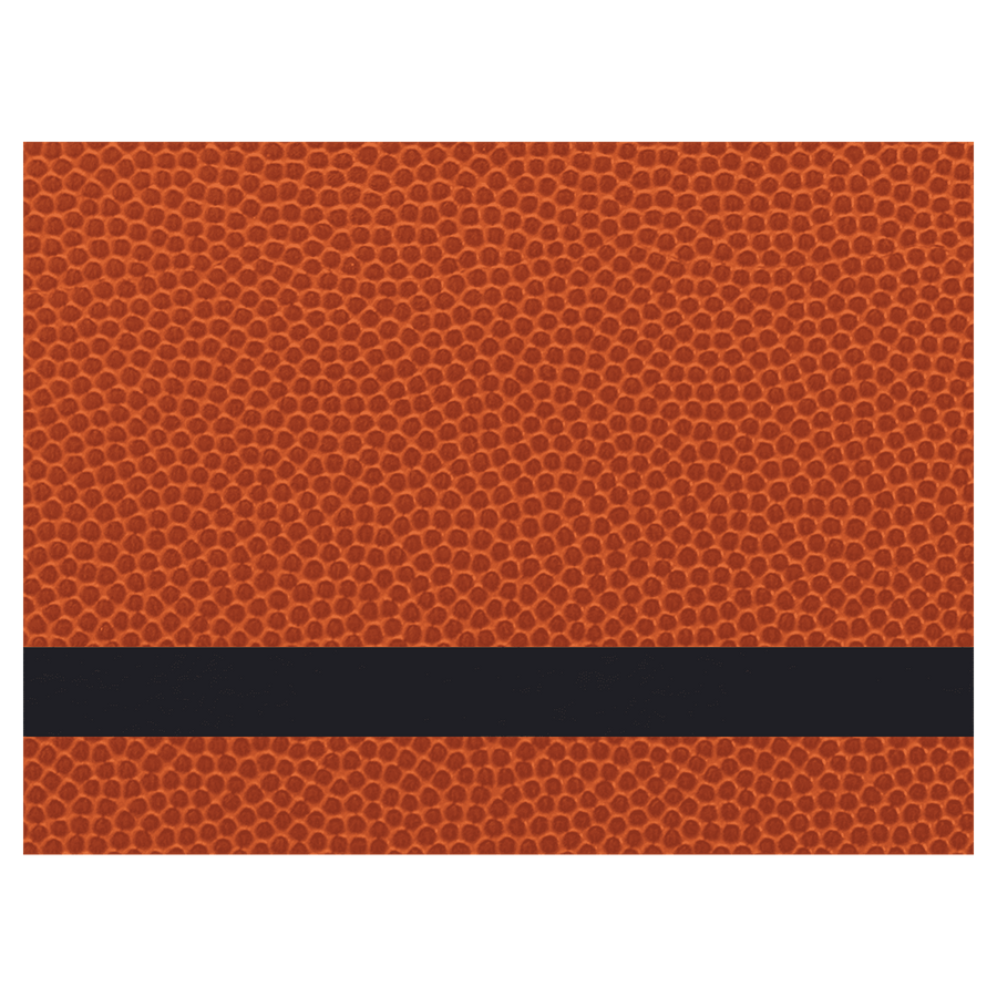 12" x 18" Basketball Laserable Leatherette Sheet Stock with Adhesive