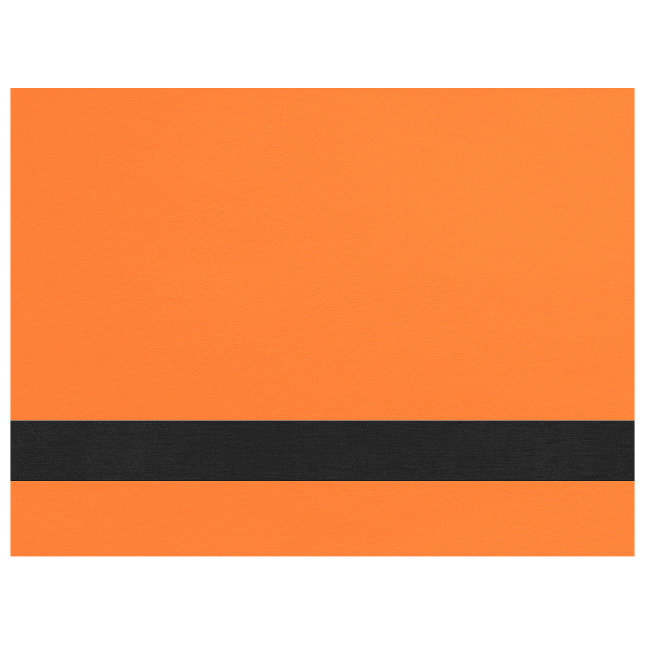 12" x 18" Neon Orange Laserable Leatherette Sheet Stock with Adhesive