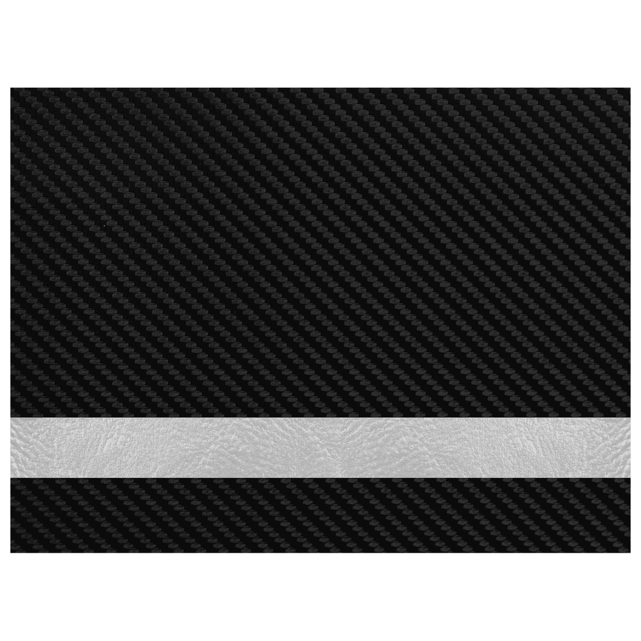 12" x 24" Black/Silver Carbon Fiber Laserable Leatherette Sheet Stock with Kota Pro Adhesive