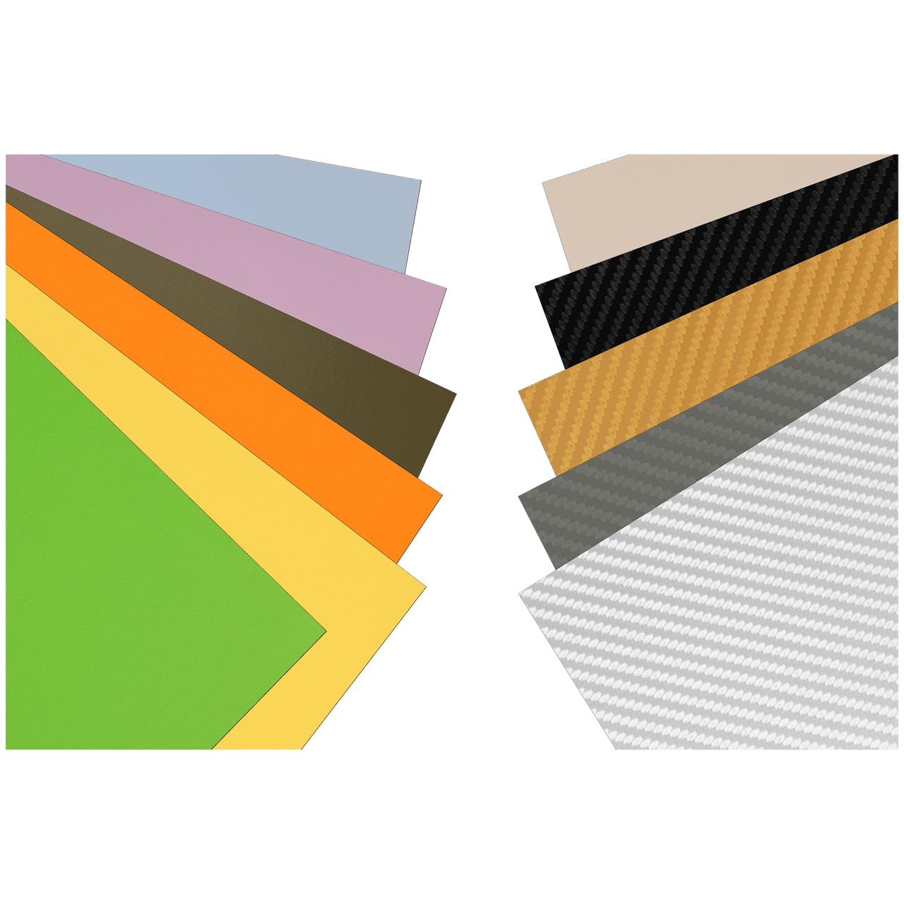 12" x 18" Laserable Leatherette Sheet Stock with Kota Pro Adhesive Sample Set-New Colors 2025