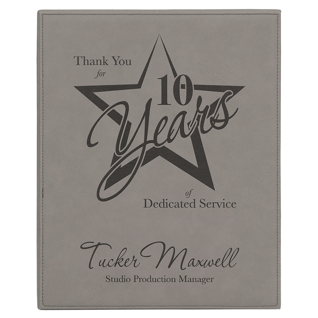 9" x 12" Light Brown Laserable Leatherette Plaque