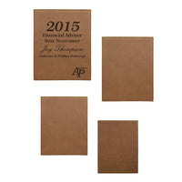 Thumbnail for Light Brown Laseraeble Leatherette Plaque Sample Set